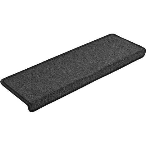 Maison Exclusive - Tappetini per scale 30 pz 65x21x4 cm Antracite Bordo rettangolare