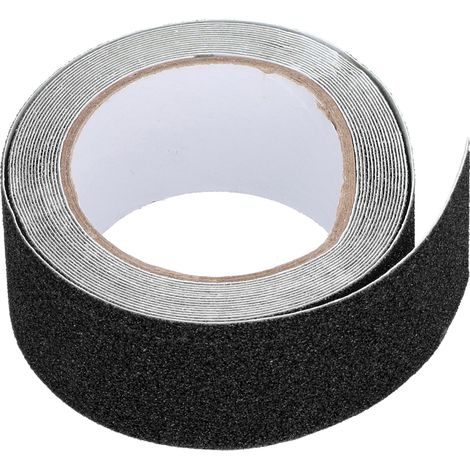 Ortviai Ruban Anti-dérapant Extérieur Haute Adhérence 5 m × 5 cm Noir en PVC et Grès (1/5)