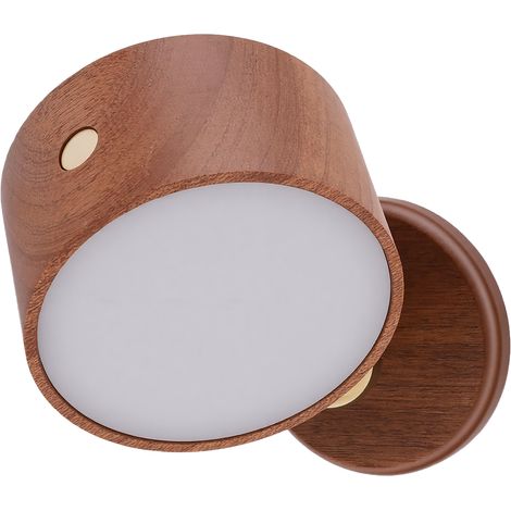 Wandleuchte LED Massivholz Wiederaufladbar Magnetisch Augenschonend Dimmbar Wandleuchte mit Touch-Steuerung für nächtliches Stillen (1/5)