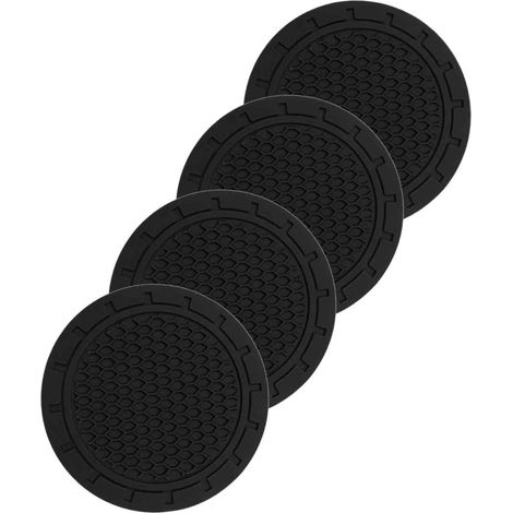 Coaster Voiture - Insert Support Gobelet Universel Anti-dérapant - Silicone 7 cm - Pour Voiture Camion Véhicule - Lot de 4 (1/5)