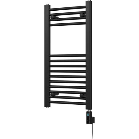 Zennor - Black Electric Towel Rail H800mm x W400mm Straight 300w Thermostatic WIFI (1/3)