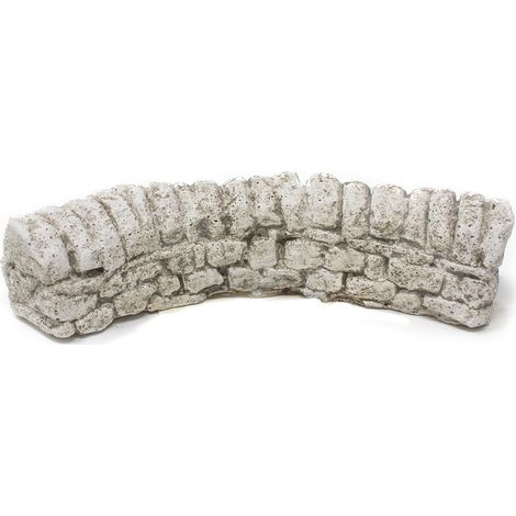 Muretto in gesso con Pietre Curvo 16 cm 41059 (1/2)