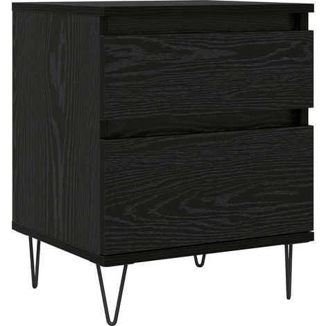 Maison Exclusive - Armadietto per letto con cassetto Rovere Nero 40 x 35 x 50 cm