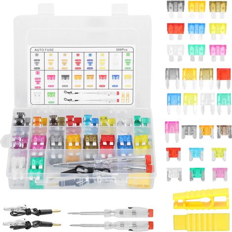 Beyamis Kit fusibles 306 pièces - 2 testeurs voiture camion bateau (1/5)