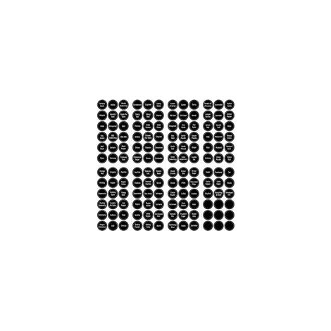 Lot de 144 étiquettes autocollantes pour pots à épices 13,5x26,7 cm – PVC imperméable – Lecture facile – 9 feuilles vierges incluses (1/5)