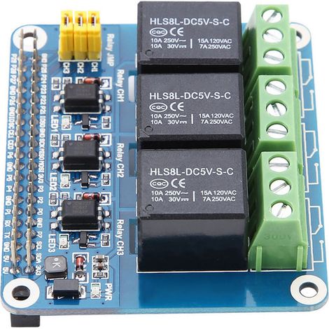 3-Kanal-Relais-Erweiterungsplatine für Raspberry Pi A+/B+/2B/3B/3B+ (1/5)