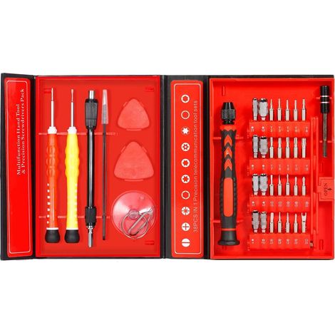 38 in 1 Precision Screwdriver Set - Magnetic Mini Screwdriver Set, Tool Set, Torx Bit Precision Screwdriver Set for iPhone Laptop Toys Watches Camera Glasses (1/5)