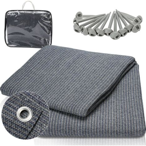 SWANEW Tappetino per tenda Tenda impermeabile da campeggio telo per tenda all'aperto telo da picnic coperta caravan ,Grigio, 250x550CM (1/5)
