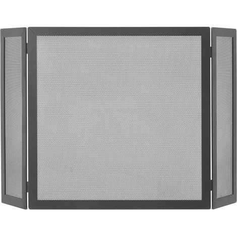 Parascintille con Antine 100x60 cm per Camino a Legna in Ferro Belfer 3009/A Antracite