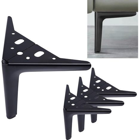 Beyamis Pieds meubles doré brossé 15cm - Lot4 moderne canapé table (1/5)