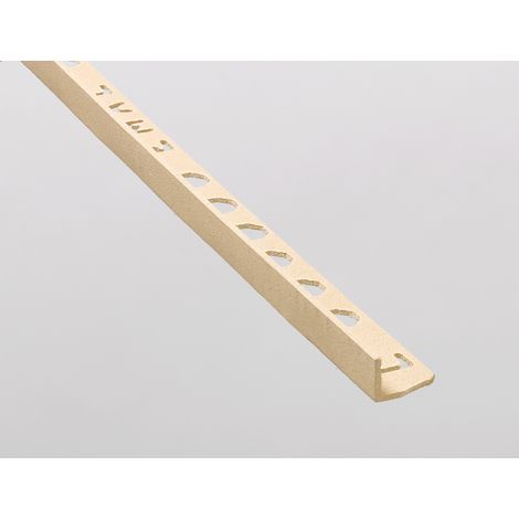 Profilé de finition sol et mur MAXI 10x2500 en WPC – Résistant aux chocs – Pour protection de coins en carrelage – Couleur Piedra-82 – Emac (1/2)