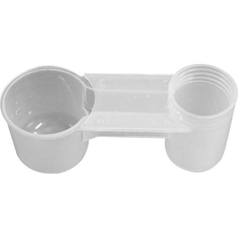 2 Abreuvoir automatique, anti-éclaboussures, réservoir transparent, double port, pour pigeons et pinsons (1/4)