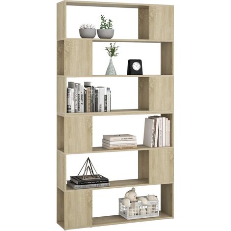 Bibliothèque-Séparateur de pièce Chêne Sonoma 100x24x188 (1/5)