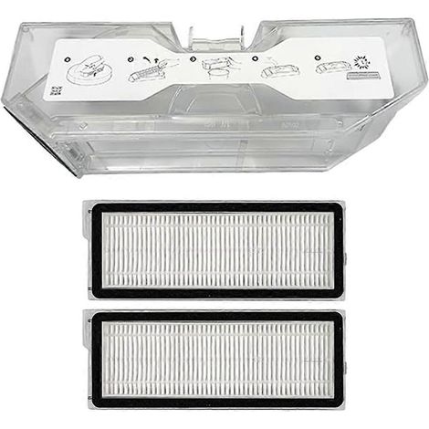 Bac à poussière compatible avec les modèles Roborock QV 35S/QV 35A/Qrevo S/Qrevo Pro/Qrevo Plus.