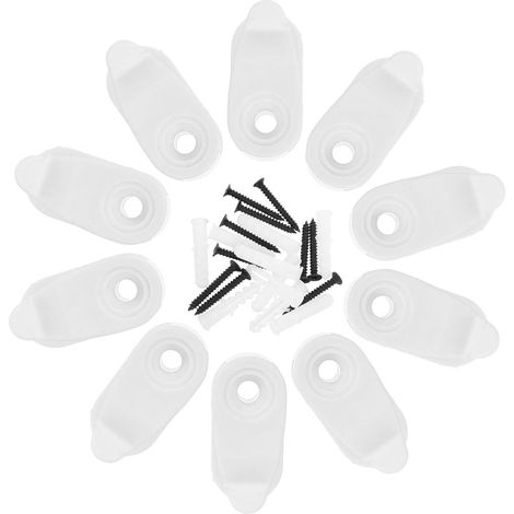 Crochet à vis - plastique - blanc - pour rangement intérieur (1/5)