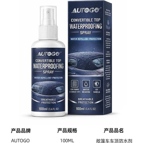 AUTOGO convertible roof sealant forms a hydrophobic film that resists erosion from rainwater easy to apply and provides long-lasting protection. (1/5)