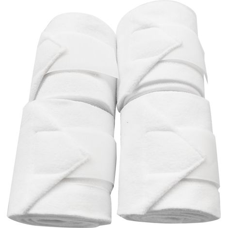 4 rouleaux de bandage épais en polaire blanche pour jambes de cheval, protection et soutien pour bottes d'équitation professionnelles (1/5)