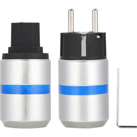 Professioneller IEC-Audiostecker aus reinem Kupfer mit Rhodiumbeschichtung – Stecker E106R/F106R (männlich/weiblich) für Video- und Audiogeräte, 100–250 V Wechselstrom