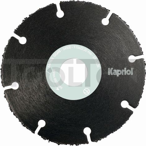 DISCO TAGLIO LEGNO PVC CARTONGESSO SMERIGLIATRICE FLEX Ø115mm KAPRIOL