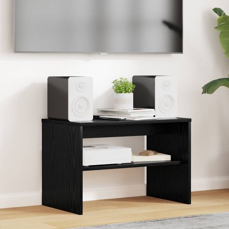 vidaXL Mobile TV Rovere Nero 60 x 35 x 40 cm Legno multistrato