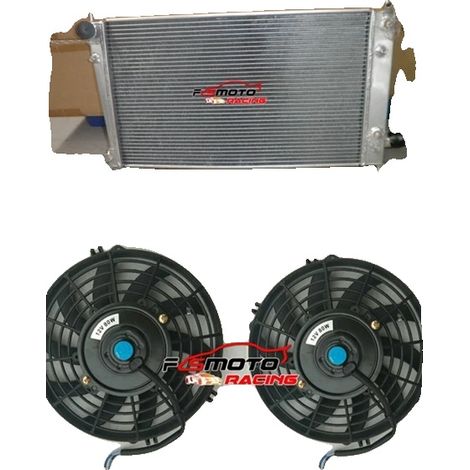 Radiador de aluminio, tamaño del núcleo 368 mm x 605 mm, tamaño total 402 mm x 756 mm, compatibilidad con SAAB 9-5 1997-2010, capacidad de refrigeración un 30 % mayor. (1/5)
