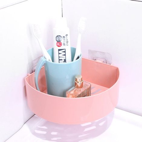 Porte-Objets Murale Suction - Support de Rangement Sans Perçage pour Salle de Bain - Égouttoir à Ventouse - 1 Pièce (1/5)