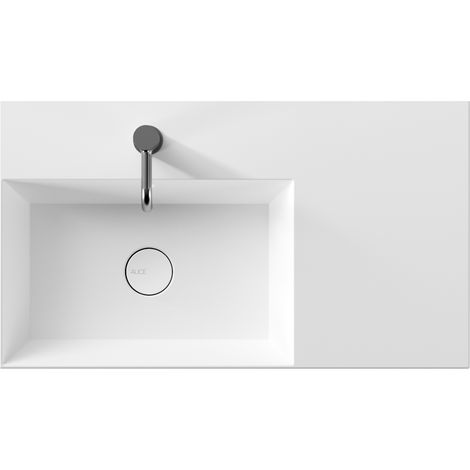 Lavabo Spy appoggio/sospeso cm. 81x46 rettangolare con vasca a (1/2)