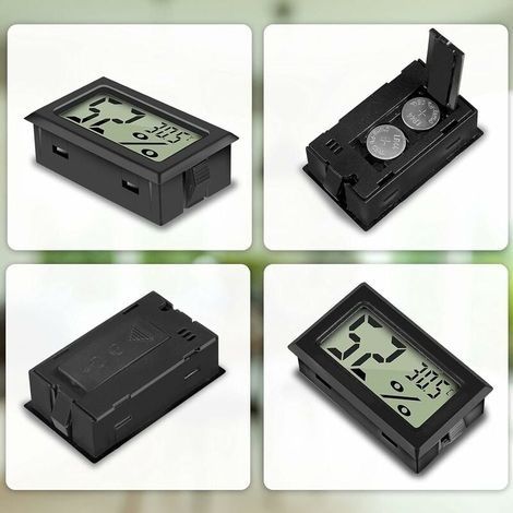 Mini-Digital-LCD-Thermometer-Hygrometer Temperatur Luftfeuchtigkeit -50-70℃ 10%-99% RH Thermometer Tragbares Thermo-Hygrometer-Indikator für Büro Küche Humidore Inkubatoren Reptilien (3 Stück - A) (1/4)