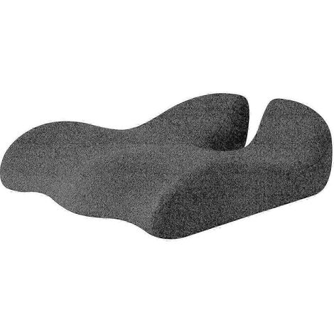 Coussin en mousse à mémoire de forme en U large pour soulager les douleurs aux hanches et au coccyx dans une chaise de bureau, un siège auto, une chaise de bureau ou un fauteuil roulant (Grand, Gris) (1/5)