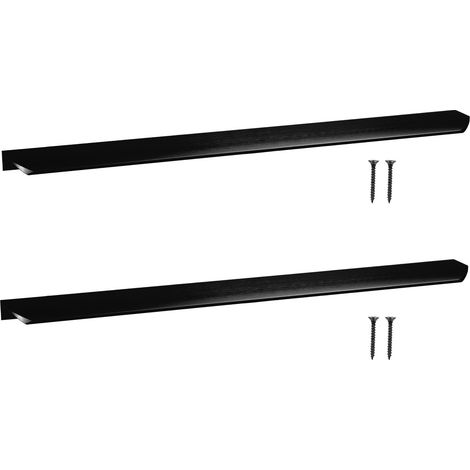 Set di 2 maniglie per mobili in alluminio, nero opaco, 436 mm (1/5)