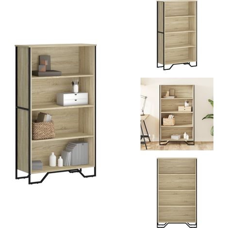 Bibliothèque chêne sonoma 80x31x137,5 cm bois d'ingénierie - Bibliothèque - Bibliothèques - Étagère - Armoire De Rangement (1/5)
