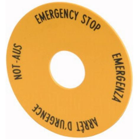 Eaton M22-XBK1 Accesorio de Señalización Amarillo 6 cm