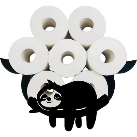 Lazy Toilet Paper Holder Sheep-Shaped Toilet Paper Holder, Metal Wall Mount, Roll Storage (1/5)