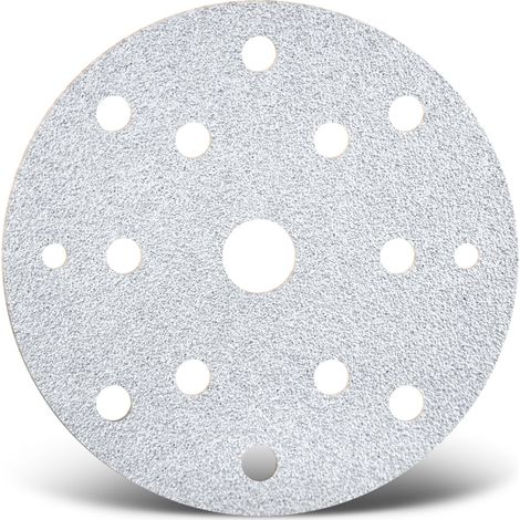MENZER White Klett-Schleifscheiben, 150 mm, 15-Loch, f. Exzenterschleifer, Normalkorund (50 Stk.) K320