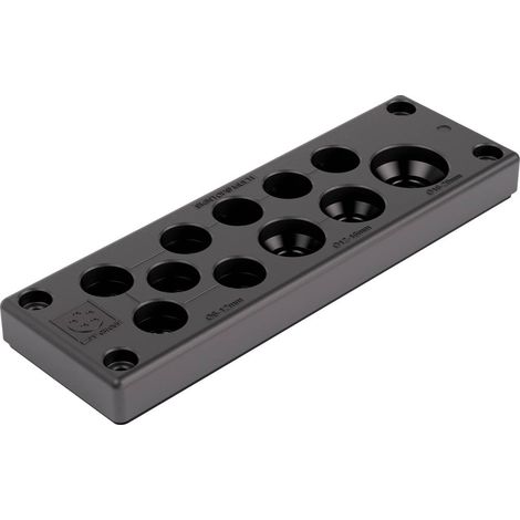 LAPP SKINTOP® MULTI Version 4 Piastra di ingresso per cavi multipli Ø (max.) 20 mm Spessore piastra (max.) 14 mm Polica (1/3)