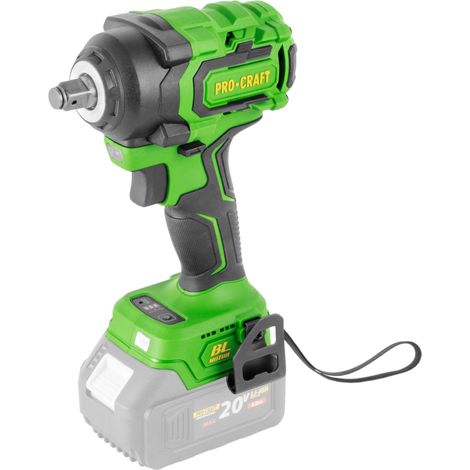 Atornillador de impacto a batería Procraft PWA18bb 20 V 550 Nm 1/2" sin escobillas Solo - sin batería, sin cargador