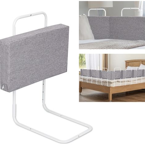 Randaco Bettgitter Rausfallschutz Bett Bettschutzgitter für Kinder 5-Loch Höhenverstellbar Kinderbettgitter Sicherheitsschutz für Kleinkinder Babys und Kinder 60cm grau