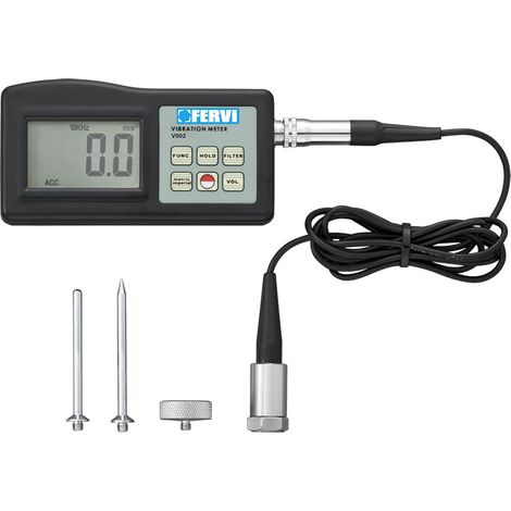 Medidor de vibracion digital con sonda Fervi V002