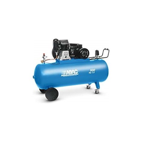 Abac - Compresseur à pistons bi-étagés 400 V Tri 500 L 54 m3/h 7.5 CV avec roues - B6000/500 CT7,5