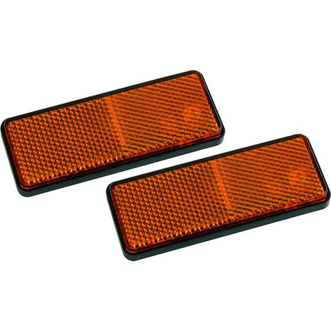 Catadioptres rectangles orange 95x38 mm  X 2