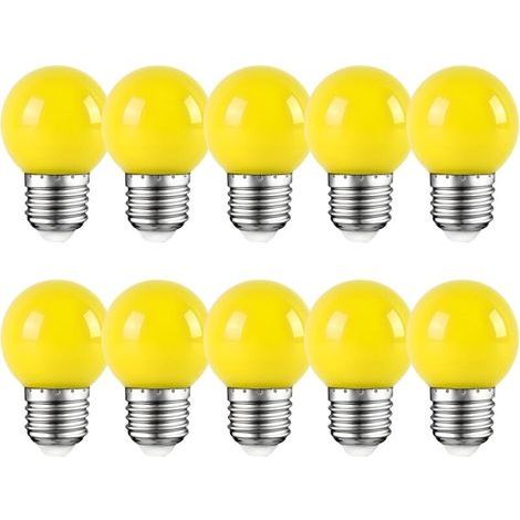 Cache ampoule E27, 2W, ampoule LED Edison, ampoule jaune pour golf, patio pour fête, noël, paquet de 10 [Classe énergétique E] (1/4)