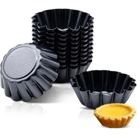 Molded to tartelettes - Non specifie - Set of 12 - Steel to carbon - Non-stick - Reusable (1/4)