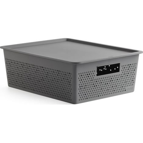 Panier de Rangement Plastique 12 L 30 x 39 x 13,5 cm (1/3)