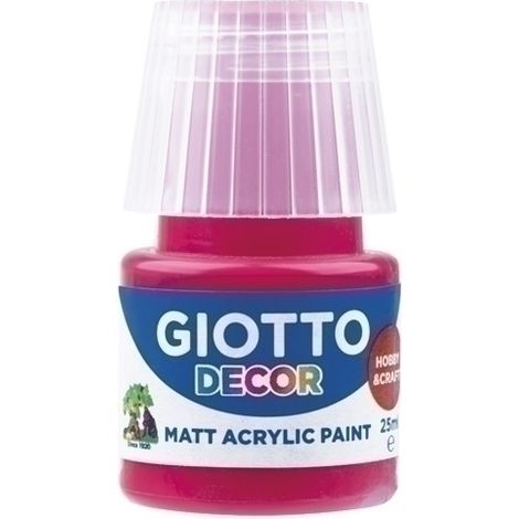 PINTURA ACRIL.GIOTTO 25 ml ROJO CARMIN - Pack de 6 unidades