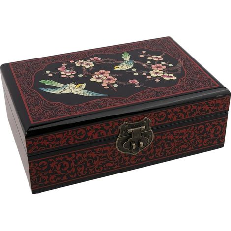 Boite à Bijoux Fleurs de Cerisiers Eclatantes - Coffret Rangement à Bijoux (1/5)