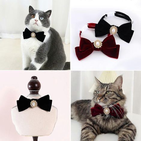 Collier à nœud papillon pour chien, pour mâles, femelles, garçons et filles. (1/4)