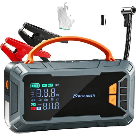 Motorino di avviamento per auto, corrente di picco 6000 A, pompa dell'aria 160 PSI, PD-JAS3 (1/2)