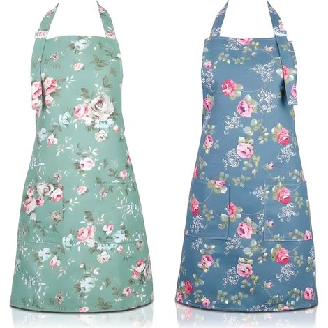 Tablier De Cuisine - Toile Épaisse - Poches Profondes - Bretelles Réglables - Pour Cuisiner Pâtisser Jardiner - Lot De 2 (1/5)