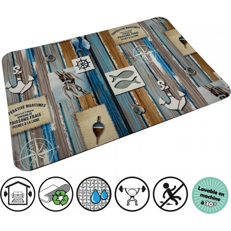 TAPIS MULTIUSAGE MARIN SPECIAL CUISINE Conditionnement: 40X60 (1/4)