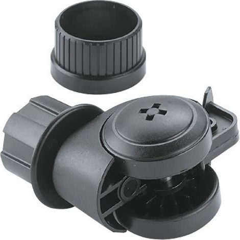 Möbelrolle zu Tischfuß Zoom zylindrisch ø60mm mit Feststeller Kunststoff schwarz (1/3)